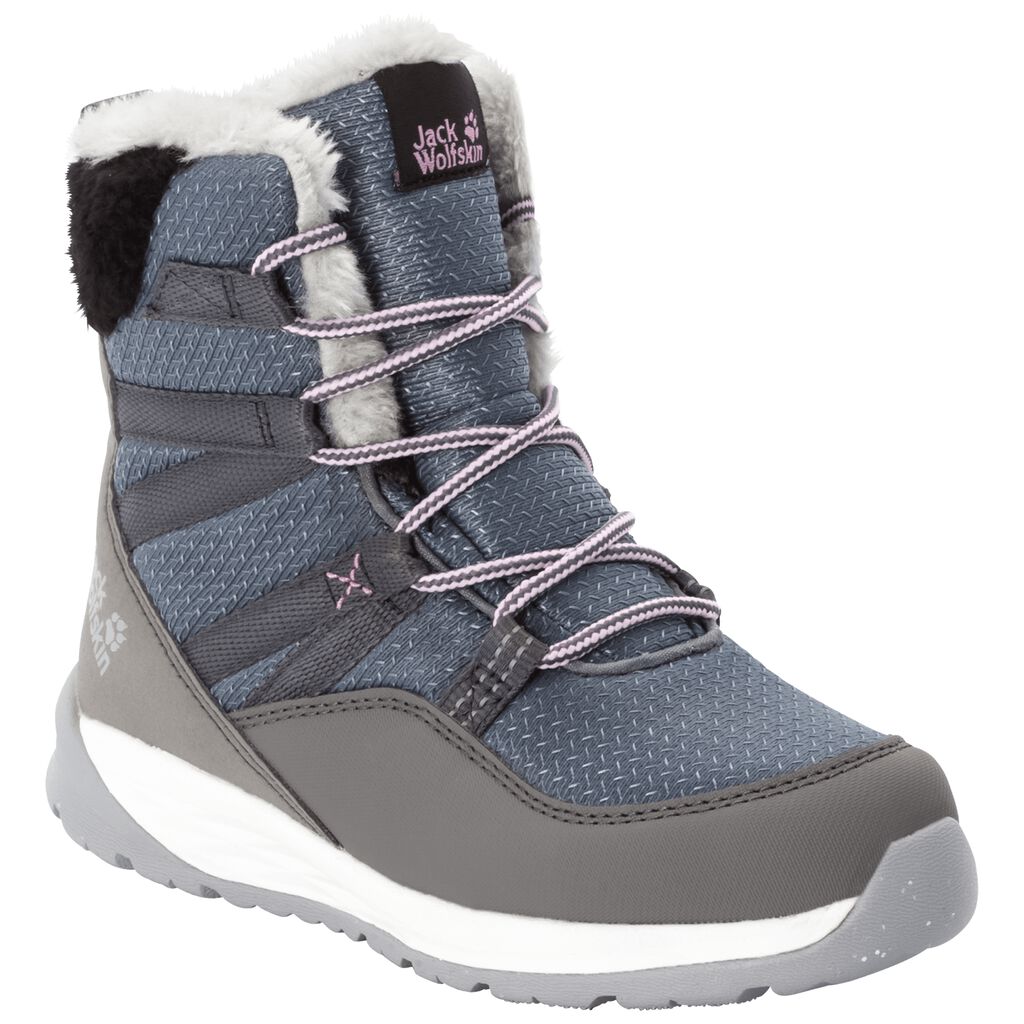 Jack Wolfskin POLAR WOLF TEXAPORE ψηλα μποτεσ χειμωνασ παιδικά γκρι/ασπρα | GR1139544